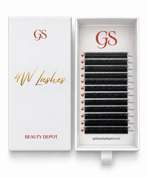 4W Lashes — bandeja mixta completa de 8 a 12 mm