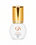 Adhesivo Aura con logo actual terracota de GS Beauty Depot